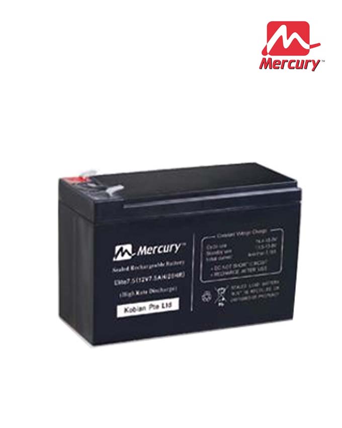 Mercury UPS Battery 12V 7.5AMPS